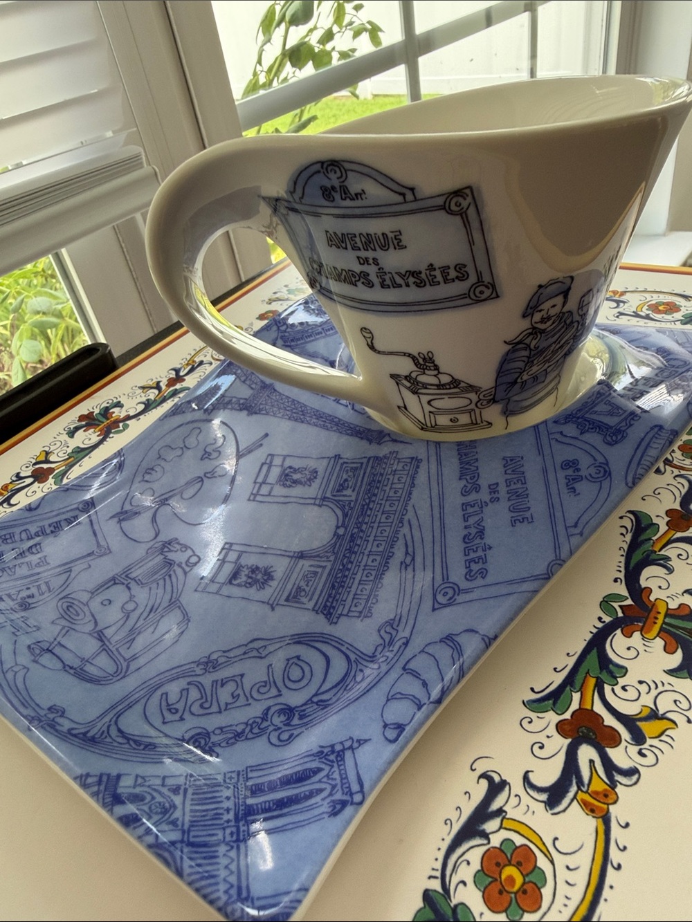 Rare Villeroy & Boch La Seine Paris Cup & Saucer Premium Porcelain Germany